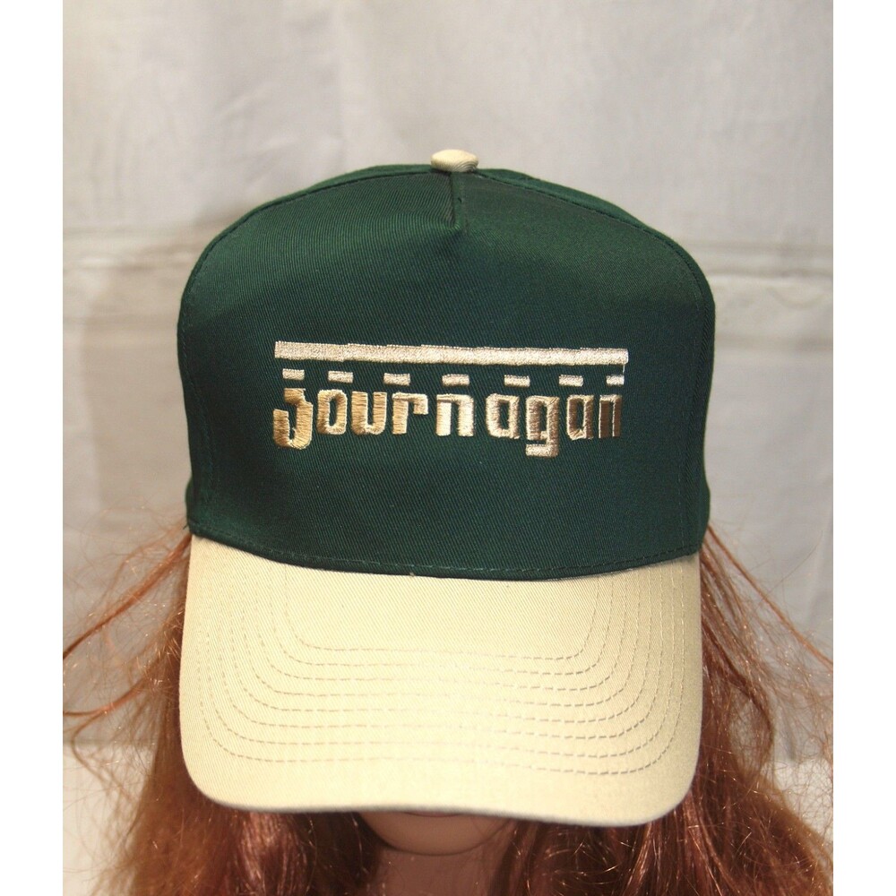 Journagan Construction Hat Cap Green & Tan Embroidered Unisex Adult One Size NEW